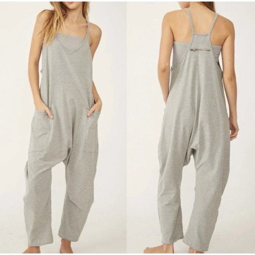 Free People Movement FP Hot Shot Body Romper M Grey one piece Jumpsuit